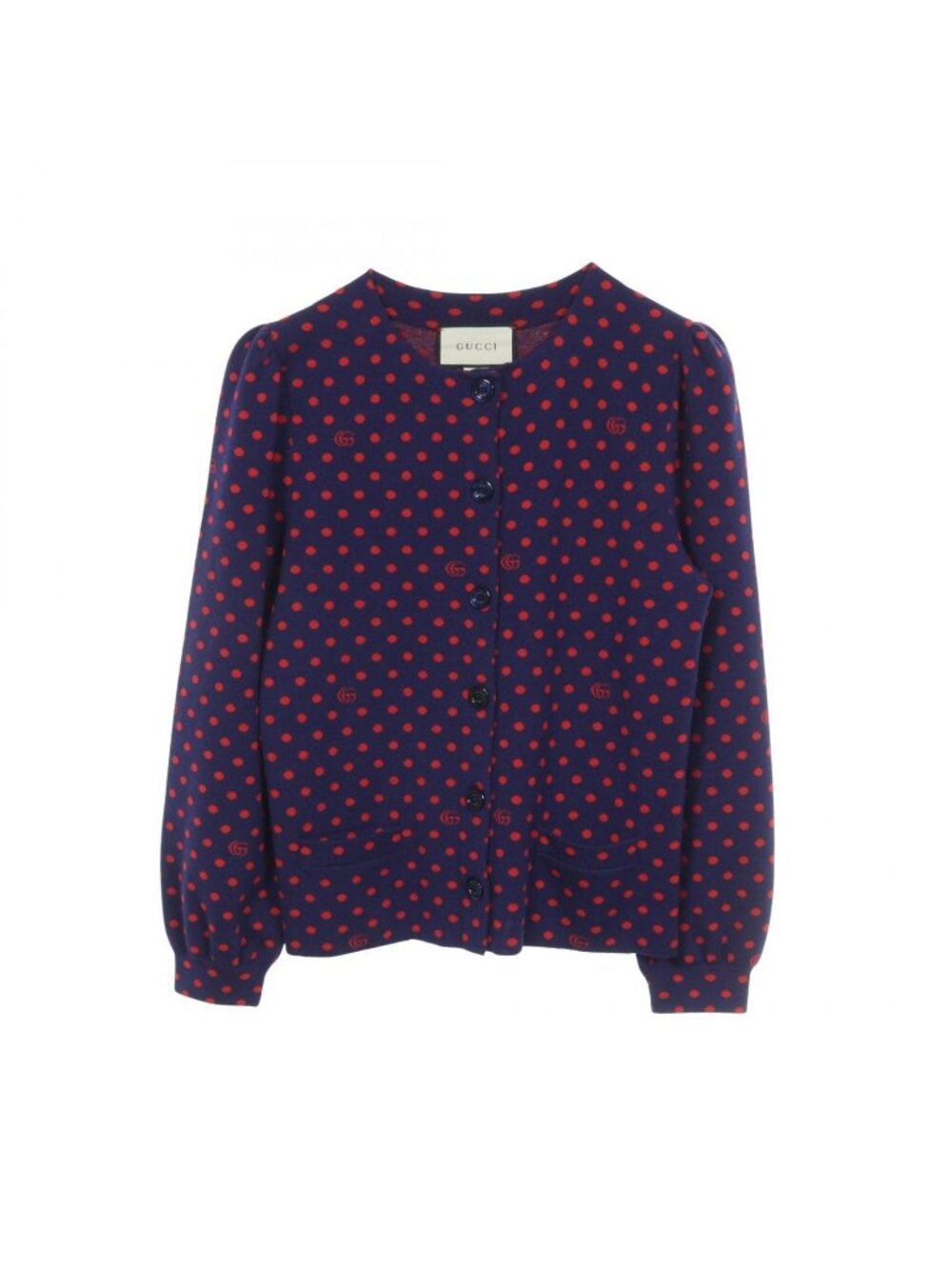 Gucci Cardigan GG Logo Dot Knit Wool